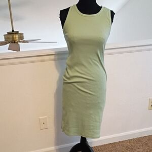 Just Be Light Green Sleeveless Long Dress